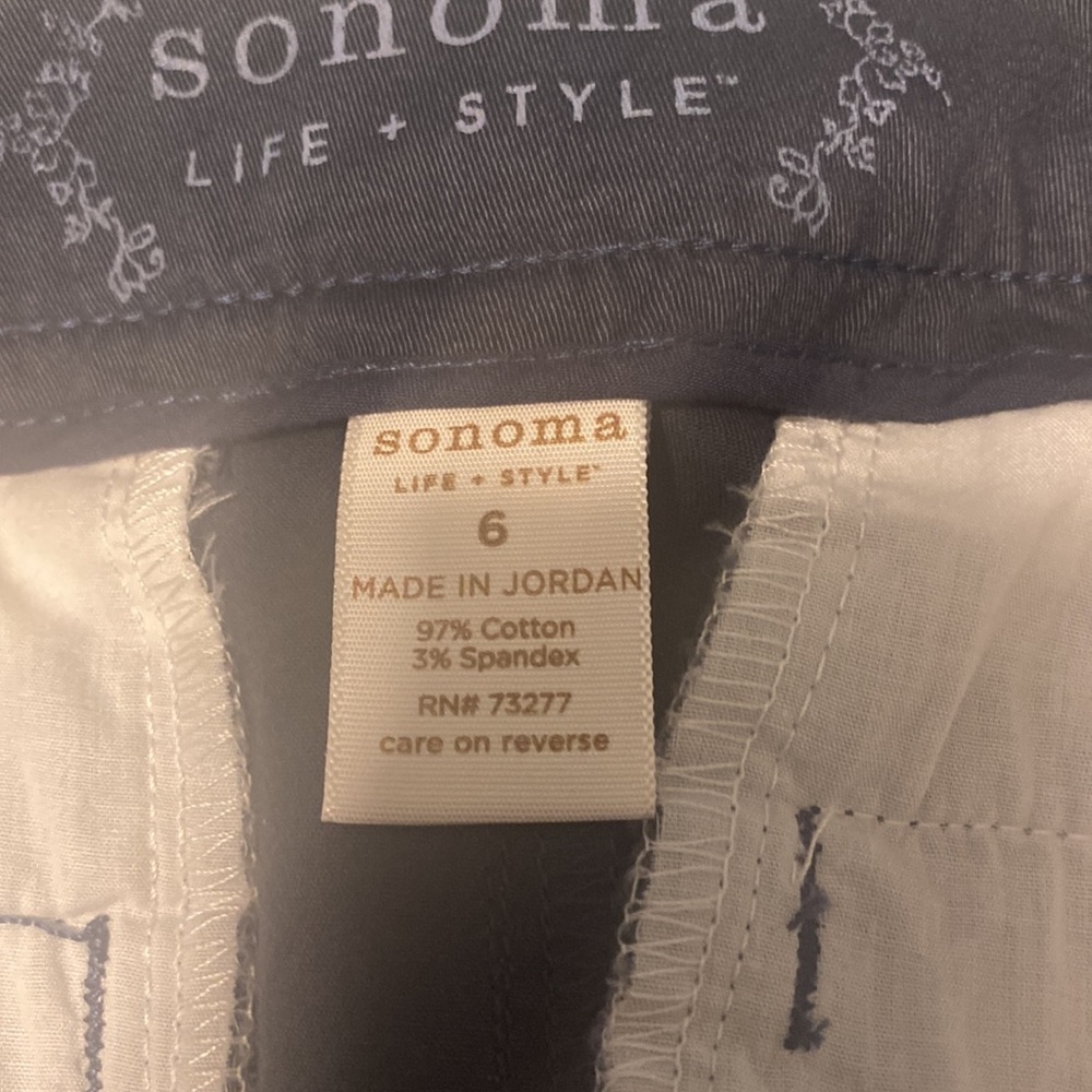 NWT Sonoma Life & Style Original Fit Blue Bermuda Shorts Size 6 - Picture 5 of 5